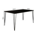 Ver imagem 2 de Mesa De Jantar Retangular Tampo De Madeira 140X80Cm Preto
