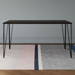 Mesa De Jantar Retangular Tampo De Madeira 140X80Cm Preto - 4