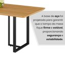 Ver imagem 7 de Mesa para Sala de Jantar Retangular 160x90cm MDF Lunna Marrom/Preto Fosco/Proa