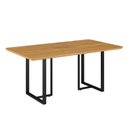 Ver imagem 1 de Mesa para Sala de Jantar Retangular 160x90cm MDF Lunna Marrom/Preto Fosco/Proa