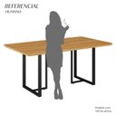 Ver imagem 4 de Mesa para Sala de Jantar Retangular 160x90cm MDF Lunna Marrom/Preto Fosco/Proa