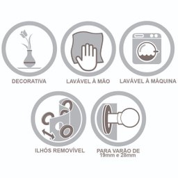 Cortina Dual Forro Microfibra com Voil Xadrez 2,70 M X 2,30 M Cinza - 5