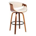 Ver imagem 1 de Banqueta Nicole Base Madeira Linho-Rivatti - Creme