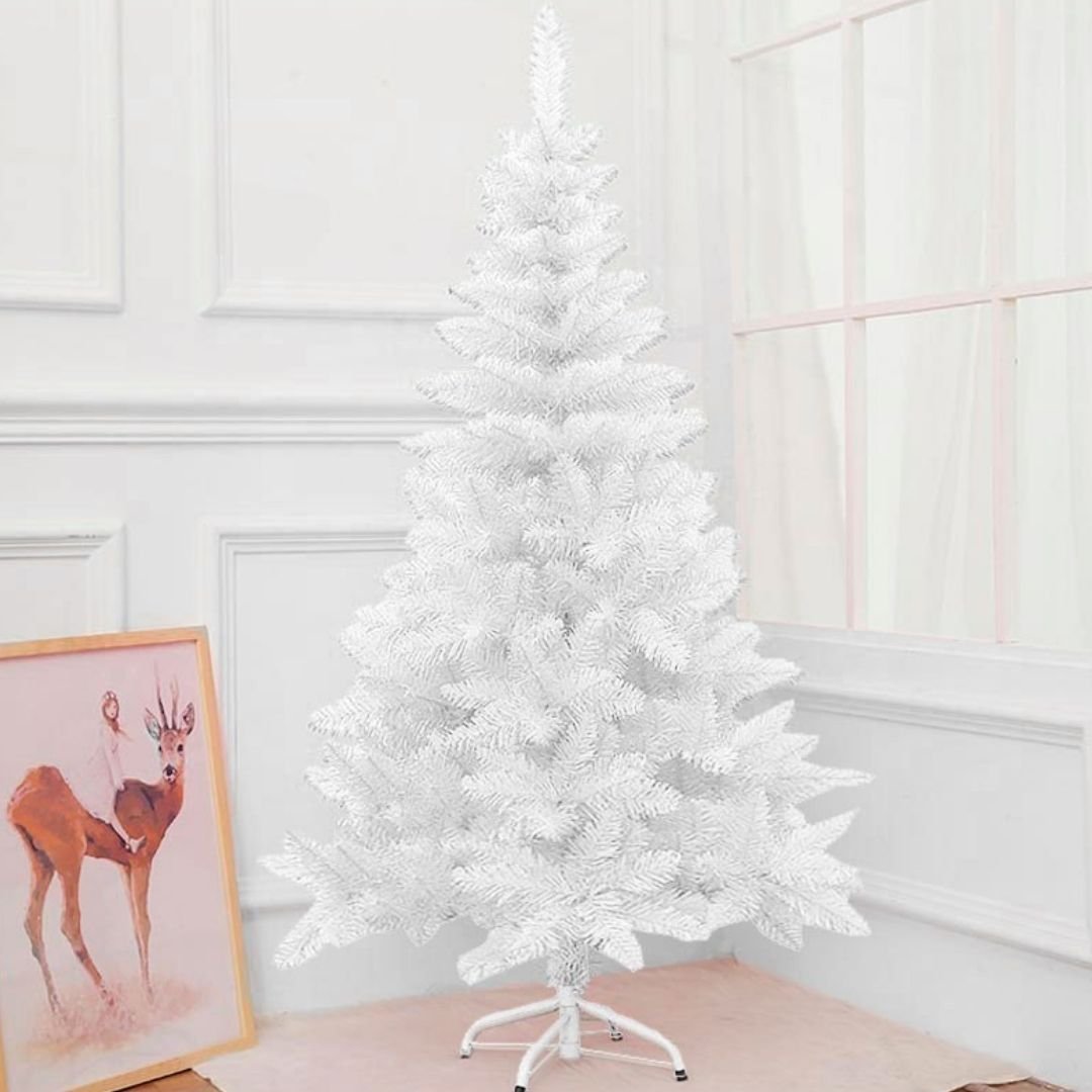 Árvore de Natal Pinheiro Suíço Branco Luxo Premium 900 Galhos 2,10m - Master Christmas - 7