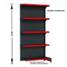 Gondola Parede 202 Fit Ate 5 Metros 1 Canto Preto 30b Pe Vermelho - 3