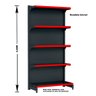 Gondola Parede 202 Fit Ate 5 Metros 1 Canto Preto 30b Pe Vermelho - 2