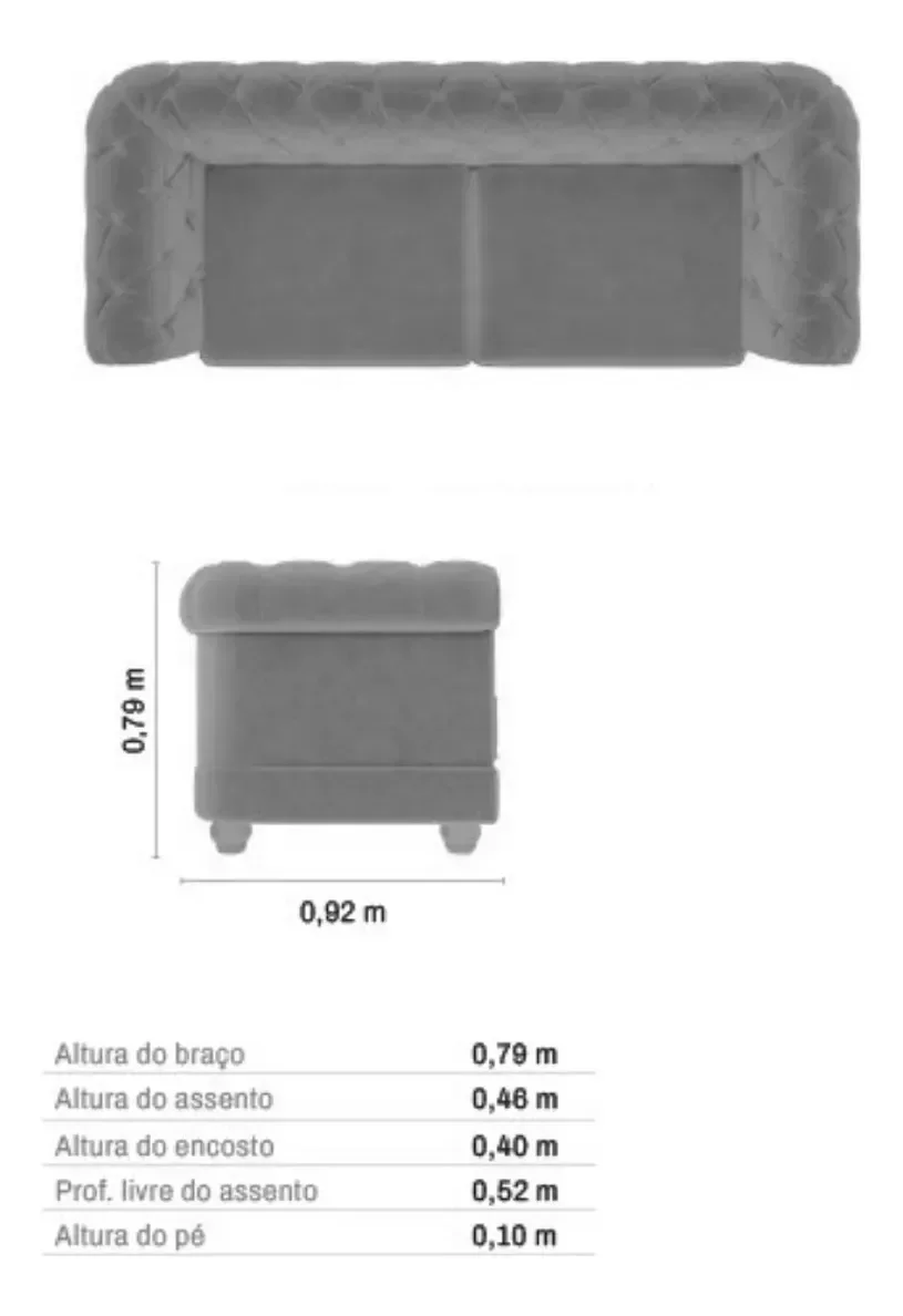 Ver mais imagens de Sofá Living Helena 2,74 Captonê 3 Lug em Corino Caramelo