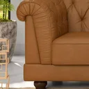 Ver imagem 5 de Sofá Living Helena 2,74 Captonê 3 Lug em Corino Caramelo
