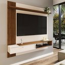 Ver imagem 1 de Painel para Tv até 55 Polegadas Sunset 1 Porta Freijó/off White - Panorama Móveis