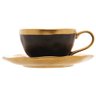Xicara de Cafe de Porcelana Preto e Dourado Dubai 90ml Wolff - 5