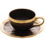 Xicara de Cafe de Porcelana Preto e Dourado Dubai 90ml Wolff - 2
