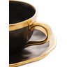 Xicara de Cafe de Porcelana Preto e Dourado Dubai 90ml Wolff - 6