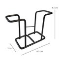 Ver imagem 2 de Porta Guardanapos De Mesa Aço Preto Fosco