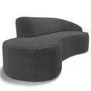 Ver imagem 5 de Sofá Living 3 Lugares 230cm Braço Direito Mozart D06 Bouclê Chumbo - Mpozenato