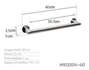 Ver imagem 3 de Toalheiro 40 cm Inox - Kromus ME0204-40