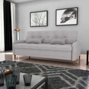 Ver imagem 3 de Sofa Cama 2 Lugares 206 Cm Donna Linho Vancouver E483 Bege Milani Store