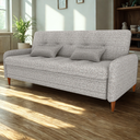 Ver imagem 2 de Sofa Cama 2 Lugares 206 Cm Donna Linho Vancouver E483 Bege Milani Store