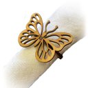 Ver imagem 1 de 12 Argolas Porta Guardanapos Anel Borboleta Vazada em Mdf