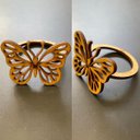 Ver imagem 5 de 12 Argolas Porta Guardanapos Anel Borboleta Vazada em Mdf