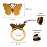 12 Argolas Porta Guardanapos Anel Borboleta Vazada em Mdf - 6