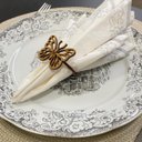 Ver imagem 3 de 12 Argolas Porta Guardanapos Anel Borboleta Vazada em Mdf