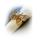 Ver imagem 4 de 12 Argolas Porta Guardanapos Anel Borboleta Vazada em Mdf