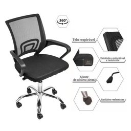 Kit 2 Peças com Mesa Escritório em L NT 2060 e Cadeira de Escritório Diretor Tok - 16