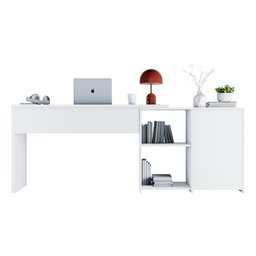 Kit 2 Peças com Mesa Escritório em L NT 2060 e Cadeira de Escritório Diretor Tok - 11