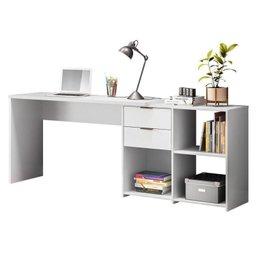 Kit 2 Peças com Mesa Escritório em L NT 2060 e Cadeira de Escritório Diretor Tok - 6