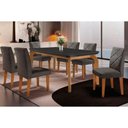 Ver imagem 1 de Mesa Sala Londrina 180 + 6 Cad Melissa Capuccino Rufato