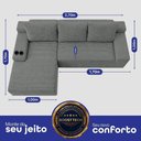 Ver imagem 2 de Sofá Modular Evo de 3 Lugares com Chaise Esq Evo. Two 2,70m Boost Tech em Velourê Cama Inbox Cinza