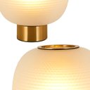 Ver imagem 3 de Abajur Friso Jateado Dourado 24cm x 30cm 1 Luz E27