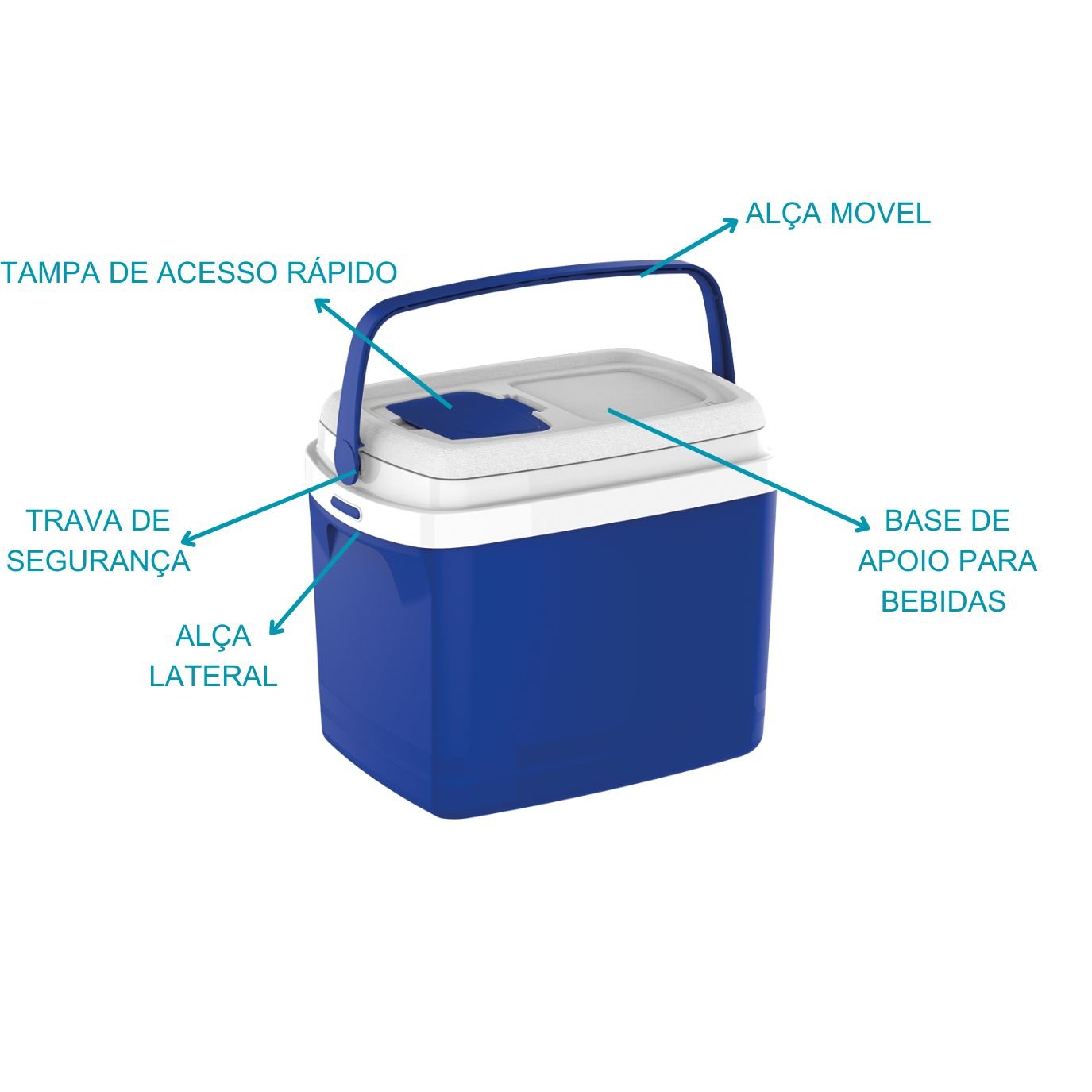 Caixa Termica Cooler Cerveja Bebidas 32l Praia Pesca Camping - 3