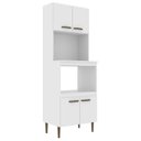 Ver imagem 3 de Torre Quente 070cm 4 Portas 2 Nichos para Forno e Microondas Branco