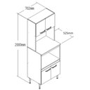 Ver imagem 4 de Torre Quente 070cm 4 Portas 2 Nichos para Forno e Microondas Branco