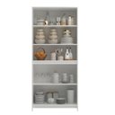 Ver mais imagens de Conjunto Modulado 2 Armários para Cozinha Porta de Vidro 2 Balcões Multiuso Americano Branco/Gelo