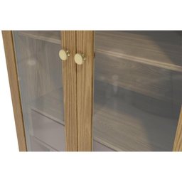 Paneleiro de Cozinha Modulado Botanic M628 C/ 2 Portas Vidro e 1 Gaveta 50cm Nogueira/fendi - 2