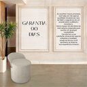 Ver imagem 4 de Puff Orgânico Redondo com Encosto Luxo Composé Corino e Suede para Sala e Recepção:bege