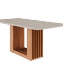 Ver imagem 3 de Sala de Jantar Ariela 180cm com 6 Cadeira Juliana Marrom/Cinamomo/Off/Mad/Linho Bege