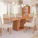 Ver imagem 1 de Sala de Jantar Ariela 210cm sem Vidro com 8 Cadeiras Fernanda