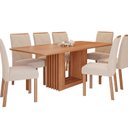 Ver imagem 2 de Sala de Jantar Ariela 210cm sem Vidro com 8 Cadeiras Fernanda