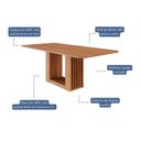 Ver imagem 5 de Sala de Jantar Ariela 210cm sem Vidro com 8 Cadeiras Fernanda