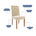 Ver imagem 6 de Sala de Jantar Ariela 210cm sem Vidro com 8 Cadeiras Fernanda