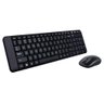 Combo Teclado e Mouse Wireless Logitech Mk220 Usb Preto sem Fio - 1
