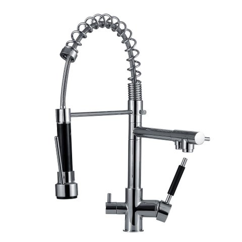 Torneira Para Cozinha Gourmet Misturador Monocomando Entrada Filtro Munim Pingoo.casa - Prata
