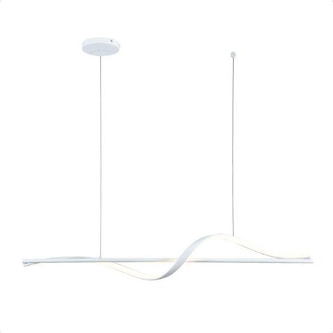 Pendente Led Moderno Taschibra Coaster 20w Luz Quente 3000k Bivolt Branco