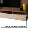 Painel Para Tv até 65 " polegadas Home City 180 cm Natural/Off White Província - 5