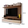 Painel Para Tv até 65 " polegadas Home City 180 cm Natural/Off White Província - 6