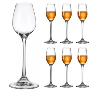 Jogo 6 Taças Cristal Titânio Licor Bohemia Helena 60ml