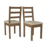 Conjunto para Jardim Madeira Maciça 160x80cm 1 Mesa 6 Cadeiras Assento Estofado Itália - 7